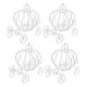 thumbnail image 3 of 4 cajas de metal con forma de carruaje de calabaza para dulces, decorativas, de princesa, para centro de mesa, para bodas, cumpleaños y fiestas, color blanco, 3 of 8