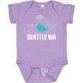 thumbnail image 3 of Inktastic Seattle Washington Cute Whale Travel Boys or Girls Baby Bodysuit, 3 of 5
