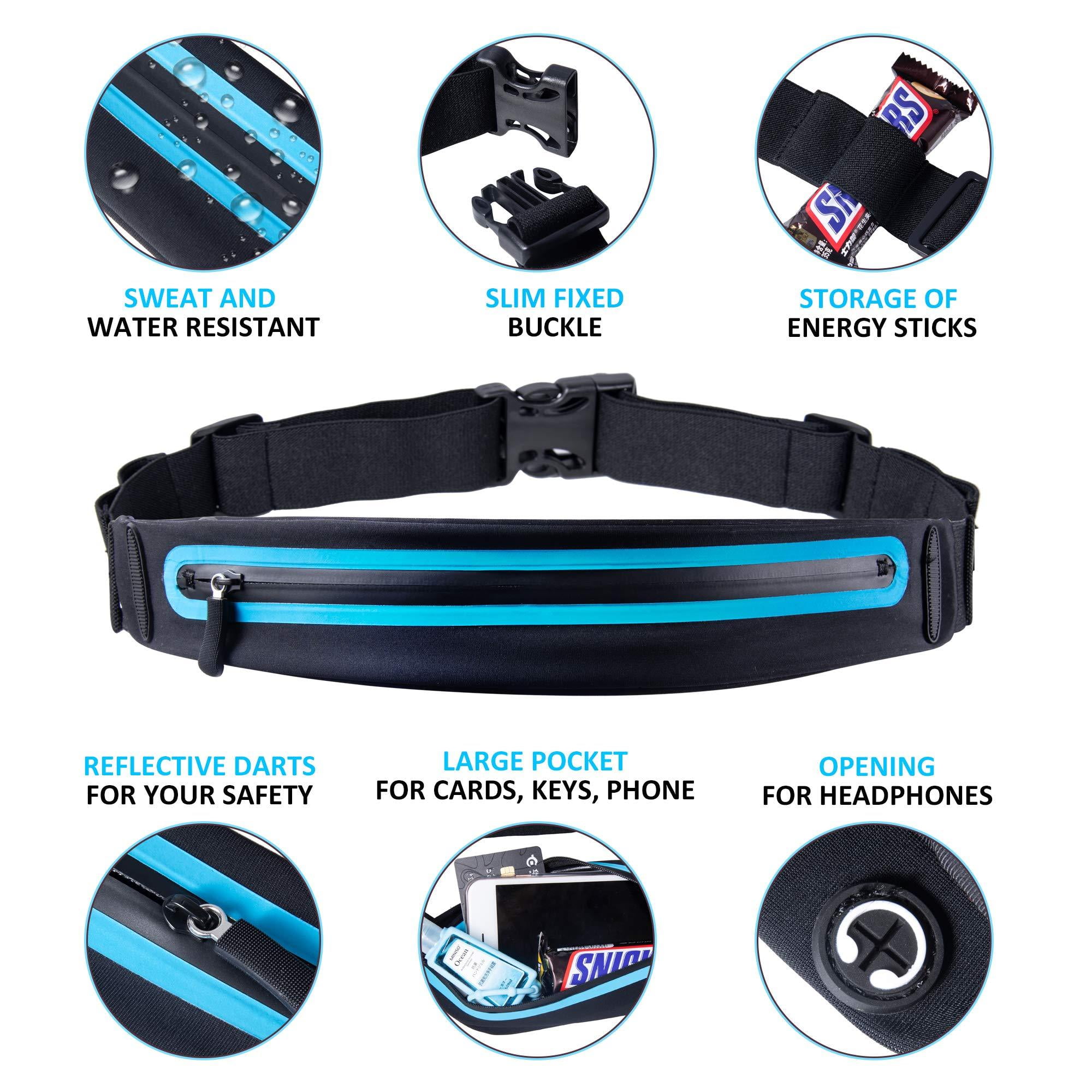 Running Waist Pack for Women&Men Fit for iPhone Filoto Running Belt USA Patented Hands-Free Reflective Runner Pouch Belt Fitness Workout No-Bounce Adjustable Sport Fanny Pack Phone Holder 