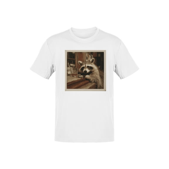 Vintage Raccoon with Drink Men's T-shirt