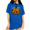 Blue, variant on UNISHE Halloween Pumpkin Bow Pen Drawn Graphic Tee for Women Short Sleeve Crewneck Casual Holiday Top