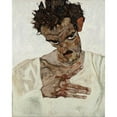 thumbnail image 3 of Egon Schiele 20x24 Black Modern Framed Museum Art Print Titled - Self-Portrait with Lowered Head (1912), 3 of 5