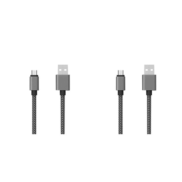 Cateissary Cable estándar USB multicolor 1 m/2 m/3 metros carga rápida teléfono móvil carga rápida para teléfono Android línea alámbrica negro androide 2m 2Conjunto