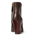 thumbnail image 3 of LAUREN RALPH LAUREN Womens Brown Shaley Round Toe Wedge Zip-Up Leather Booties 6, 3 of 3