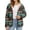 Aztec Geometric Prints, variant on Pink Cow Print Women's Reversible Sherpa Lined Fuzzy Jacket Long Sleeve Snap Button Warm Outerwear, Casual Winter Plush Coat With Side Pockets for Daily Wear