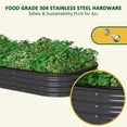 thumbnail image 4 of VEIKOUS Galvanized Raised Garden Bed, 8 x 4 x 1 FT Outdoor Modular Planter Box for Vegetables, Flowers, Herbs, Gray, 4 of 9