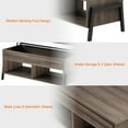 thumbnail image 4 of WAMPAT Mid-Century Lift Top Coffee Table for Living Room, Rising Tabletop with Storage Compartment, Brown, 4 of 8