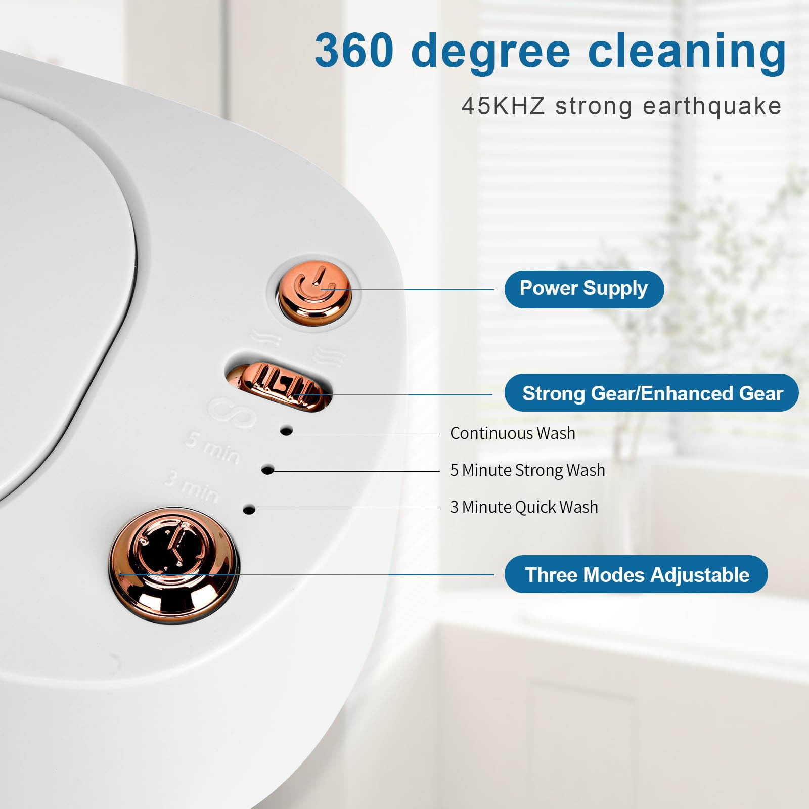 Ultrasonic Jewelry Cleaner Machine, Portable 45KHz Deep Cleaning Device With Large Capacity Tank And Multi Mode Operation, Professional Jewelry Glasses Cleaner Machine for Home Travel
