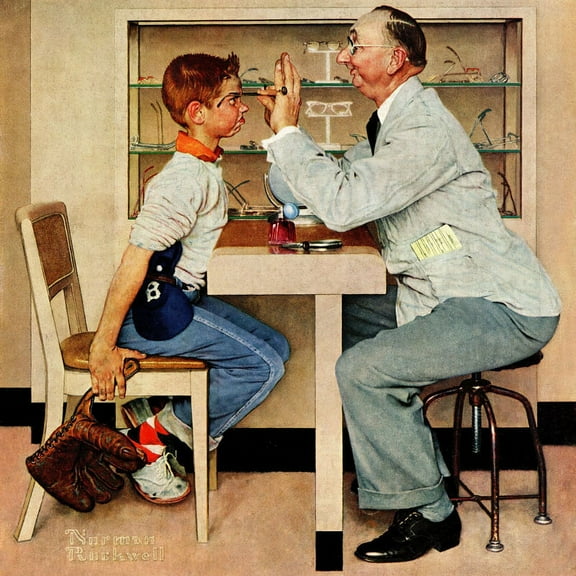 Marmont Hill "Eye Doctor" by Norman Rockwell Painting Print on Canvas