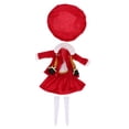 thumbnail image 4 of Conjunto de ropa de británico a 1/6, sin , para proteger de franela roja y gorro, medias para , trajes de de, 4 of 8