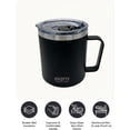 thumbnail image 2 of 13 oz Coffee Mug with Lid - Leak Proof Travel Tumbler, 6-Hour Double Wall Vacuum Insulated Thermal Cup for Hot & Iced Coffee, Camping & Dishwasher Safe 18/8 Stainless Steel (Black), 2 of 7