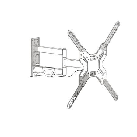 Best Buy Essentials Full Motion TV Wall Mount with Mounting Hardware Included, (New)