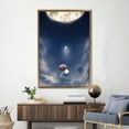 thumbnail image 4 of Kids Room Wall Art, Starry Skye Art Canvas, Children Wall Art, Childhood Dreams, Cute Boy Art, Moon Canvas Art, Kids Canvas Art, Canvas Wall Decor - Gold Framed, 4 of 5