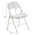thumbnail image 2 of Furnibear 6 Pack Folding Chairs, Leather Padded Cushion Chairs with Comfortable Cushion and Stainless Steel Frame for Home and Office, for Indoor and Outdoor Events,White, 2 of 10
