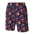 thumbnail image 4 of Rocae Skull mushroom for Men's Beach Shorts Casual Elastic Waist Drawstring Summer Beach Shorts,S-3XL-Medium, 4 of 6