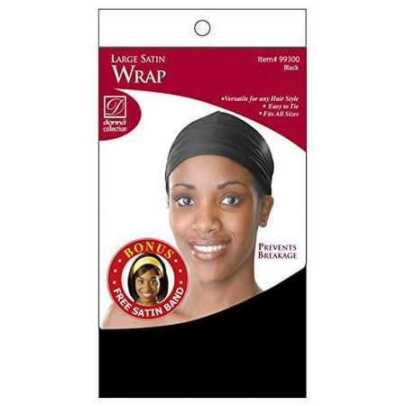 Donna Satin Wrap Black Large, 1 Ct