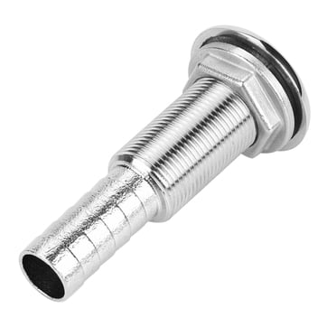 3/4in Boat Threaded Fitting - 316 Stainless Steel Thru-Hull Fitting For Durable Marine Applications, Perfect Hose Barb Connector For Reliable Drainage Solutions