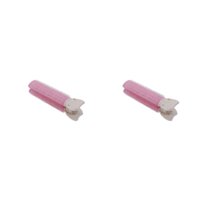 Sonducket Pinza de pelo de resina ABS para mujer, Color sólido, estilo Simple, Manual, peluquería, niñas, señoras, rizador, tocado rosa Rosa 2piezas