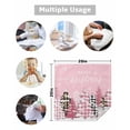 thumbnail image 5 of Pink Christmas Tree Cloth Napkins Set of 4, Winter Xmas Tree Snowflake Washable Reusable Dinner Cocktail Napkin for Kitchen Party Wedding Banquet Holiday Baby Shower Table Decor, 5 of 7