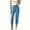 Light Blue, variant on Womens Capri Jeans with Pockets Elastic Waist Stretch Pull On Pant Regular Fit Casual Summer Cropped Denim Pants