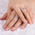 thumbnail image 4 of Anillos de pareja ANGGREK Cobre con Incrustaciones de Piedra de Joyería Artificial, 4 of 8