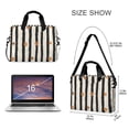 thumbnail image 3 of FORMRS 16" Laptop Bag Carrying Sleeve Case with Handle Travel Shoulder Briefcase, Black Abstract Stripes, 3 of 8