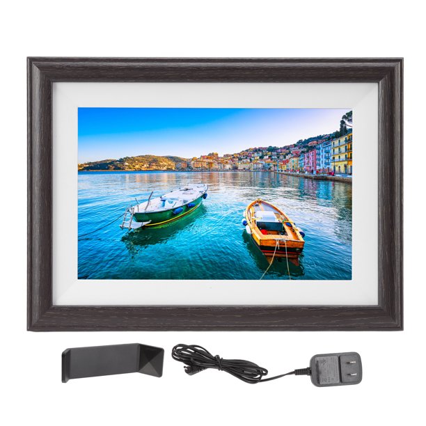 Electric Photo Frame, Photo And Movie Playback Digital Photo Frame Brown 10  Inch For Gifts US Plug 100-240V,EU Plug 100-240V,UK Plug 100-240V,AU Plug  100-240V 