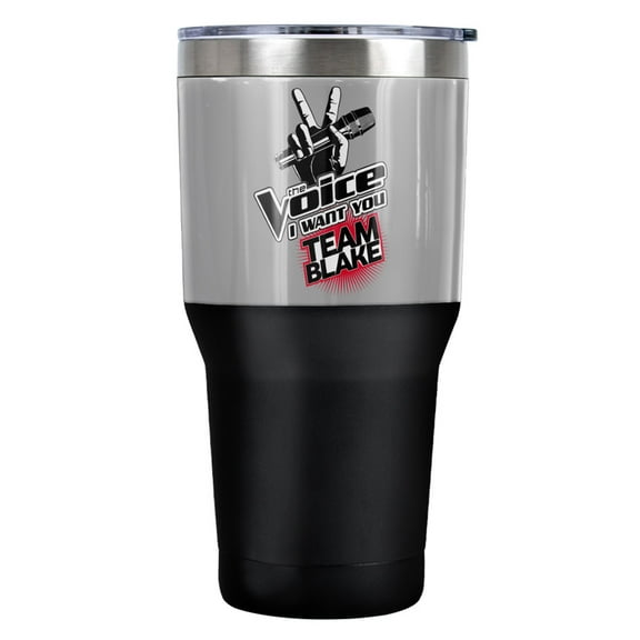 The Voice Team Blake Stainless Steel Tumbler 30 oz Coffee Travel Cup, Vacuum Insulated & Double Wall with Leakproof Sliding Lid