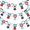 Big Dot of Happiness Railroad Party Crossing - 90 Chain Links and 30 Paper Tassels Decor Kit- Steam Train Party Paper Chains Garland - 21 feet