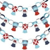 Big Dot of Happiness Railroad Party Crossing - 90 Chain Links and 30 Paper Tassels Decor Kit- Steam Train Party Paper Chains Garland - 21 feet