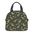 Goofa Dinosaur Skeleton Pattern Lunch Bag ,Insulated Lunch Box, Small