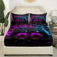 thumbnail image 3 of Erosebridal Colorful Gamepad Sheet Set Twin, Game Player Bedding Sets Twin Size, Honeycomb Geometric Twin Sheet Sets, Lightweight Room Decorative, 3pcs, 3 of 7