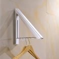 thumbnail image 3 of Tendedero plegable de aluminio espacial para colgar en la pared, telescópico, invisible, para almacenamiento, para hotel, 3 of 5