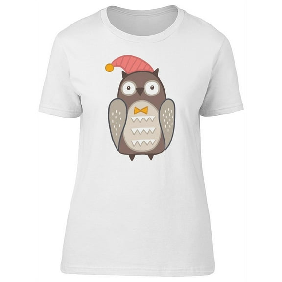 Funny Owl With Hat T-Shirt Women -Image by Shutterstock, Female XX-Large