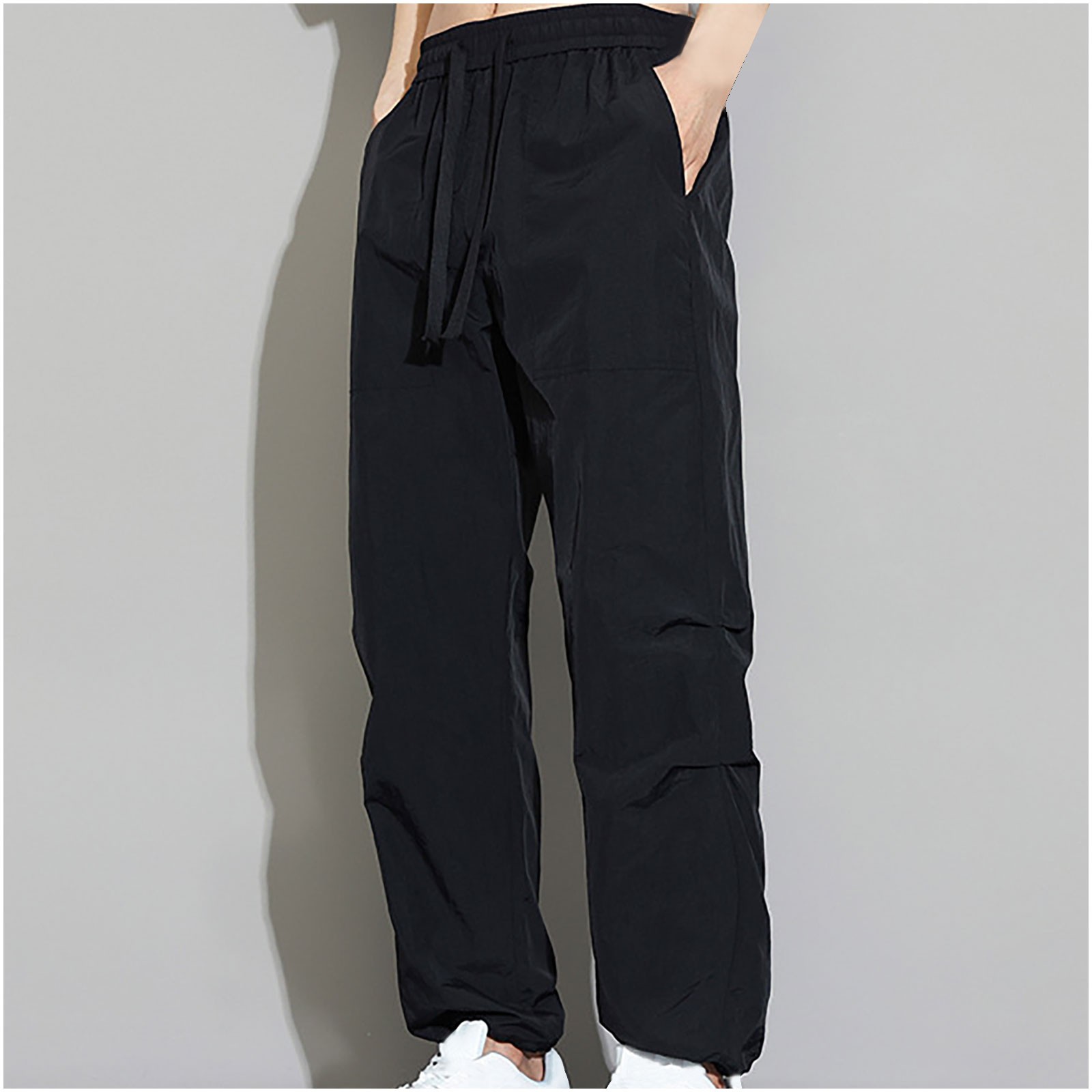 Pantalon De Jogging Homme Long - Polyester Stretch Léger - Taille élastique Avec Poches - Décontracté, Sport, Extérieur