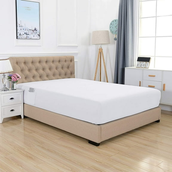 Mocassi 18 inc Fitted Sheet 1500 Thread Count Polyester Twin White