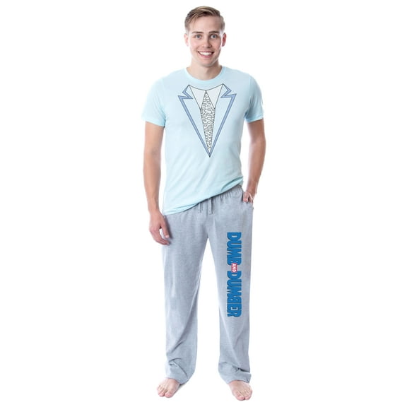 Dumb and Dumber Mens' Harry Dunne Blue Tuxedo Costume Sleep Pajama Set