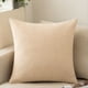 thumbnail image 2 of Fundas de Cojín Beige para Sofá de 20x20 Pulgada, Juego de 2 Fundas de Cojín Decorativas Suaves de Estilo Europeo, Estilo Rústico, para Sofá o Sala de Estar., 2 of 5