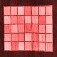 thumbnail image 1 of Ahgly Company Machine Washable Indoor Square Oriental Red Modern Area Rugs, 4' Square, 1 of 4