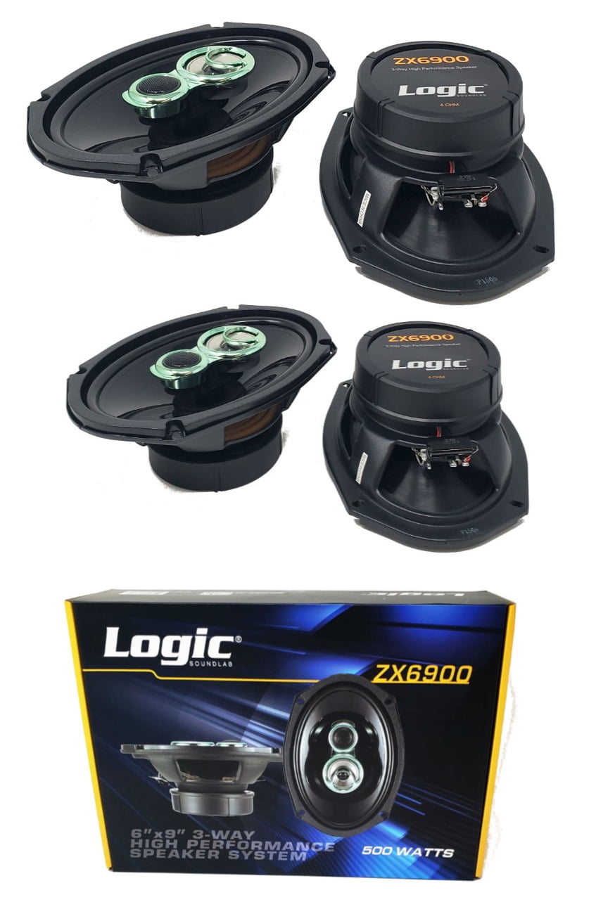 Logic 6x9" 1000W 3 way Coaxial Speaker tweeter system Car Audio ZX6900