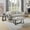 Faux Concrete Gray, variant on Roundhill Furniture Modern Harmony 3-Piece Wood Oval Coffee Table Set