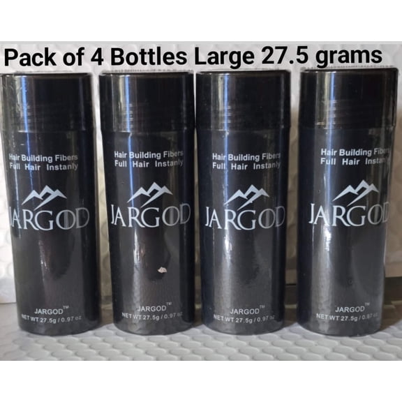 Hair Building Fibers Hair Loss Concealer White Large 27.5g each Pack of Four Bottle -JARGOD