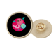 thumbnail image 1 of Broche de oro metálico circular Dulces de Halloween feliz truco tratar, 1 of 3