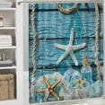 thumbnail image 6 of Orinice  Nautical Shower Curtains for Bathroom, Beach Seashell Starfish Shower Curtain, 3D Coastal Shower Curtain Decorative with 12 Hooks Waterproof Washable  36x72, 6 of 7