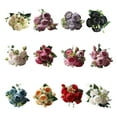 thumbnail image 6 of Luxcidy Artificial Flowers Combo Box Set, Artificial Silk Fake Flowers Bouquet Fake Roses Flowers Faux Flower, Reusable Bouquet Rose Flowers for Bridal Wedding Birthday Home(Black Purple), 6 of 6