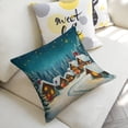 thumbnail image 5 of Winter Village Under Starry Night SkyLinen toss pillowcase decoration pillowcase gifting preferred 20x20 inch cushion cover 2 sets sofa pillowcase sofa bedroom living room car, 5 of 8