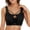 Black, variant on IQOGKRN Women Mesh Lace Embroidery Wirefree Bra Crisscross Hollow V Neck Wide Adjustable Strap Support Bra Soft Breathable Full Coverage Bra Beige A