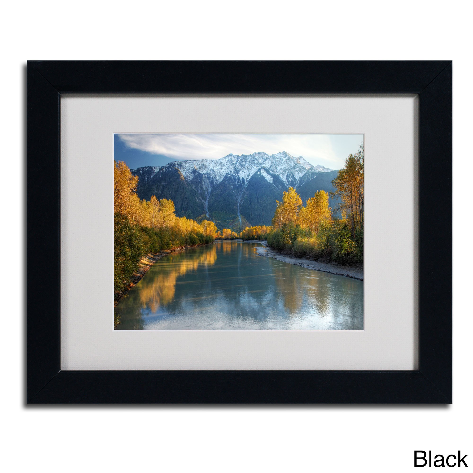 Trademark Fine Art "Autumn River" Matted Framed Art by Pierre Leclerc