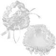 thumbnail image 5 of HOMEMAXS Heart Shaped Lace Wedding Ring Pillow with Handle Engagement Ring Box Holder 2pcs, 5 of 9