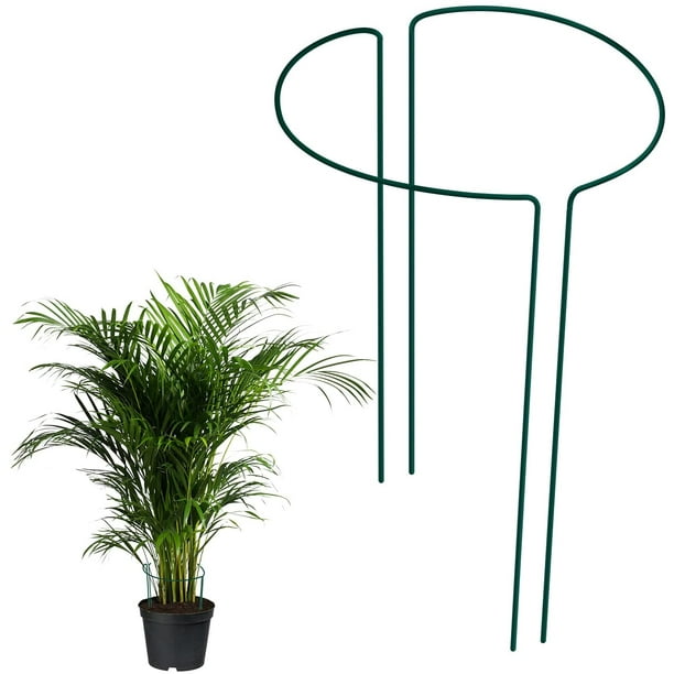 10 Pack Plant Support Stakes, Metal Garden Plant Stake(8.2 x 13.8